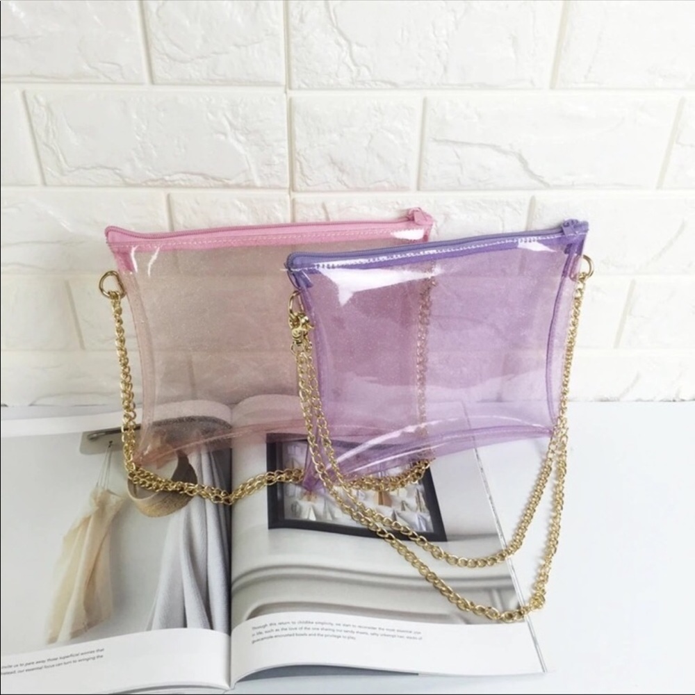 LUXEE VILLE Stacy Pink Transparent Shoulder Bag - Picture 6 of 8